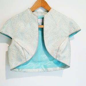 Badgley Mischka bolero type crop jacket